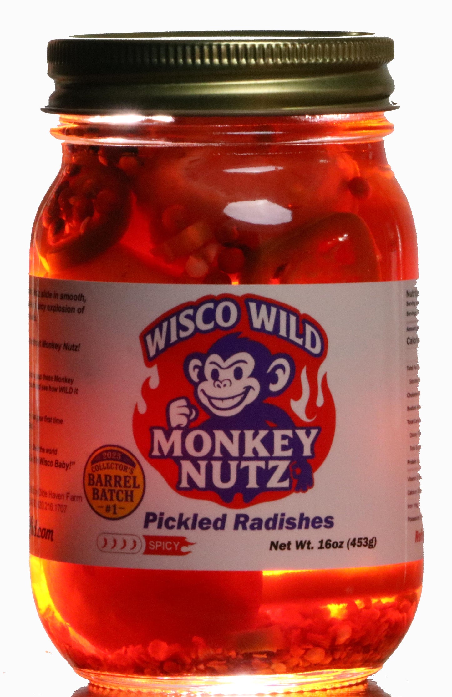Spicy Whole Monkey Nutz Pickled Radishes