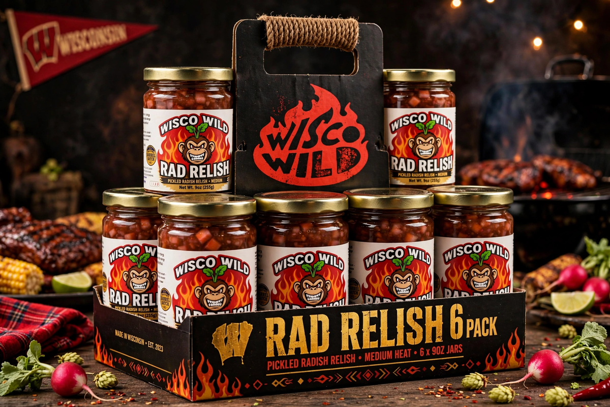Rad Relish 6 Pack - wild beer-style six-pack carrier