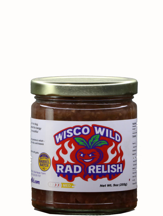 Rad Relish - Medium Pickled Radish Relish for Your Wiener
